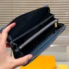 Denim Wallet For Woman Designer Cardholder Men Purse Blue Jeans v Wallets Women Fashion Cowhide Card Holder Zipper Bag Unisex Coin Purses