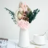 Dekorativa blommor torra pampas gräs hortensia för alltid ros svans naturligt torkad blomma bukett bröllop arrangemang hem rum bord