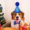Собачья одежда 4pcs номер шляпа блеск на день рождения шарф Set Sear