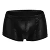 Underpants feitong boxershorts homens homens de baixa cintura de poliéster serpentina calcinha masculina shorts brechas de brechas em forma de U Boxer