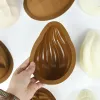 Formar 3D Egg Shape Silicone Chocolate Mögel Hemlagad fondant bakverk Cake Baking Mold Birthday Easter Baking Tool