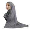 Bandanas Durag H201 Écharpe en tricot en coton doux de haute qualité avec perles Modal Headscarf Femmerscarf 240426