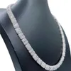 Fabrikspriset Iced Out Jewelry VVS Moissanite Diamond Baguette Cuban Link Chain Necklace Silver 925 Chain Necklace