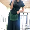 Evening Bags Transparent Agate Green Handwoven Crystal Beaded Bag Fashion Retro Women's Shoulder Casual Versatile Commuter Handbag