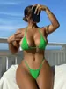 Kvinnors badkläder 2024 NY SEXY MINI BIKINI MICRO EXTREM STRING SWIMWEAR Bikini Set Summer Female Padded Brazilian Thong Bathing Suit Baddräkt