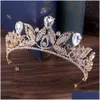 2021 Ny vintage barock brudtiaras tillbehör promenad i huvudkläder fantastiska ren kristaller bröllop och kronor 1920 droppleverans dhqhk