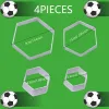 Formy 4PC/Set Soccer Wzór ciasta