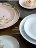 Borden 8 inch Bot China Dinnerware Bloemen Vintage Design Keramisch buffetgerecht Decoratief bord Porselein diner