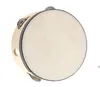 Tambour 6 pouces tambourine cloche main mainte