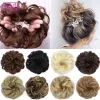 Chignon WTB Synthetic Bun Women's Messy Curly Fluffy Chignon Donut Elastic Hair Rope Rubber 1 Pieces Hair Band Updo Natural Fake Hair