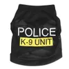 Hundkläderpolisen kostym cosplay hundkläder svart elastisk väst valp t-shirt kapptillbehör kläder kostymer husdjurskläder för hundar katter d240426