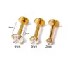 Stud 2pcs stal nierdzewna 2/3/4/5 mm cyrkon Brwilling Studs For Women Girl Minimalizm LaBret Lip Tragus Helise Bejdia D240426