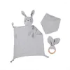 Couvertures bébé serviette apaisante salive salive morsure morsure molle née somnifère poupées jouet en peluche réconfortante