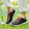 Shoes Men's Golf Shoes Leather Originals Golf Sneakers Man Outdoor Golfing Shoes Non Slip Athletics Sport Shoes Grand Golf Tours Shoe