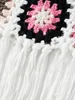 Réservoirs pour femmes Femmes Y2K Crochet Tops Floral Modèle Sans manches Couc carré Couc