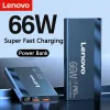 Банк Lenovo 30000MAH Power Bank встроенный в кабельный мини -батарек -батарея переносное зарядное устройство для iPhone Samsung Xiaomi Power Banks