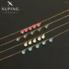 Pulseiras de link xuping jóias panorâmicas de cristal em forma de água da moda para mulheres x000672707