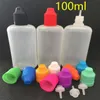 Bottles de biberón elegante de la aguja de PE de estilo suave de plástico al por mayor 3 ml 5ml 10ml 15ml 20ml 30ml 50ml 60ml 100ml 120ml a prueba de niños con tapas de jugo de tapa