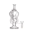 High end and complex design, upper and lower return and underwater circular handmade glass hookah