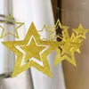 Partydekoration Schöne Gold Hollow Star Paper Girlands Banner für Hochzeit Weihnachtsdekor Kinder Geburtstagsbedarf Babyparty