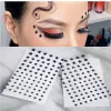 Tatueringar 2 datorer/set Music Party Festival Black Stars Diy Eyes Face Juvel Makeup 3D Art Makeup Nail Fittings Accessories Body Art Stickers