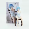 Anime manga rem ram pijamalar bir sandalyede oturan başka bir dünyada sıfır başlangıç ​​hayatı sevimli model pvc bebek oyuncak dekorasyonu 20cml2404