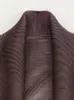 Trench-Coats pour femmes Gvuw Mateau de couleur de gradient plissé pour les femmes à manches longues ceinture de repeuple original Designer Brillbreaker 2024 printemps 17G3374