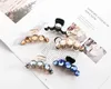 Clip per capelli Barrettes Womens Cristallo Clip di plastica Clip di plastica Resin Rhinestone Pearl