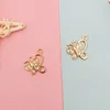 Ciondoli 10pcs Rhinestone Butterfly Heart Lock Design Pendenti in metallo Montare gioielli fai -da -te che fanno gli orecchini ornamenti per accessori.