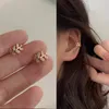 1pcs sevimli metal yaprağı kulak klipsleri kadınlar için küpe