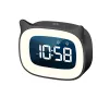 Accessoires Digitale LED -muziek Wake Up Alarm Clock Ambient Night Light Home Desktop Decoratie Leuk Cat Model 18 Ringtones USB Snooze Clocks