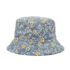 Cappelli a bordo largo secchio berretto reversibile berretto floreale Sunset da uomo Fisherman Cappello Cotton Panama Resistente al sole alla moda Q240427