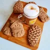 Moulds Wooden Cookie Mold Cutter Wooden Gingerbread Cookie Moulds DIY Shortbread Pastry Mold Bakery Gadgets Kitchen Baking Accessories