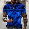 T-shirts masculins T-shirt Hip Hop Fashion Harajuku Street 3D Diamond Print Pattern Mens Summer Sports Top Top à manches courtes J240426