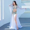 Stage Wear Belly Dance Luxury Costume Fringe Bra Sexy Swing Skirt For Women Competition Show Performance Outfit Fairy