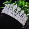 Colliers CZ Tiaras Tall Crowns Accessoires de mariage Femmes Zircon Hair Bijoux Queen Party Champagne Headress Birdday Party Cadeaux