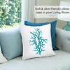 Cuscino aquamarine corallo throw Natale per il set di divani a quadri domestici