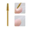 BITS GOLDEN TUNGSEN in carburo per perforazione per unghie Accessorio per macchine per manicure per mezze punta gel smellire limosta