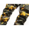 Men's Jeans Design High quality camouflage denim jeans mens straight style fashionable and cool plus size party wear washing brand trendy military pantsL244