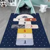 Tapis mignon dessin animé marelle en peluche moquette simple chambre pour enfants bébé rampes tapis modernes de vestiaire en baie vitrée balcon tapis doux