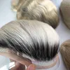 Human Hair Mens Wig Hot Selling Color Change 1BT60 Korean Hand Hook Block