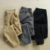 Calças masculinas 2024 Marca de moda Primavera/verão Algodão Calças mensais Pontas de perna solta Edição Khaki Casual Cut Pantsl2404