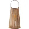Titulares de velas atmosfera de lanterna de madeira pendurada em bambu ao ar livre Hollow Bougie Mariage Suporte de Vela Candelabros