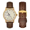 Wocci vintage lederen horloge riem 14 16 18 19 20 21 22 23 24mm lederen horlogeband roségouden gesp voor mannen Vervangende band 240409