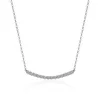 Sier S925 Sterling Pendant Mosang Stone Halsband Kvinnor Smiling Halsband Sier Pendant Collar Chain