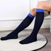 Men's Socks Men Casual Nylon Silk Summer Ultra-thin Ribbed Striped Knee Long Business Formal Elastic Breathable High Tube
