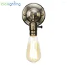 Wall Lamp Pull Chain Switch Scones Led Lights Chrome Loft Style Retro Vintage Iron Bedroom Bedside Lampen Stair Wandlamp