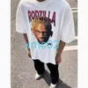 Saint Rebel Rodman American American West Coast Street Graffiti Hip Hop Feng Shui Wash Tide Brand Short Sleved T-shirt voor mannen