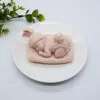 Vormen 3D baby slaapvorm siliconen vorm keuken diy fondant cake bak chocolade mal handgemaakte zeep kaars gips harsklei gereedschap