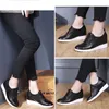 Casual Shoes Women Cow Leather Fashion Sneakers Height Increasing Lace Up Round Toe Loafers Mid Heel Trainer Boots Party